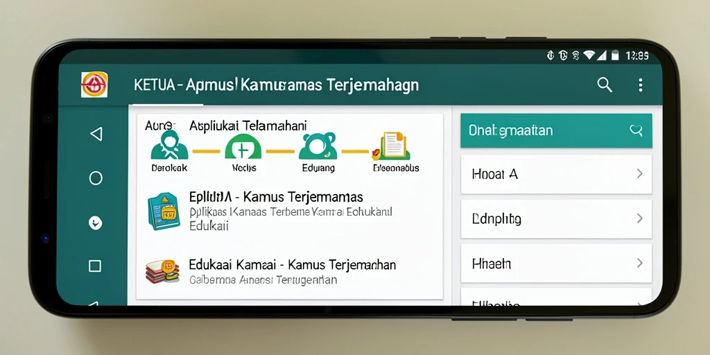 Tampilan antarmuka aplikasi KETUA yang sederhana dan intuitif.