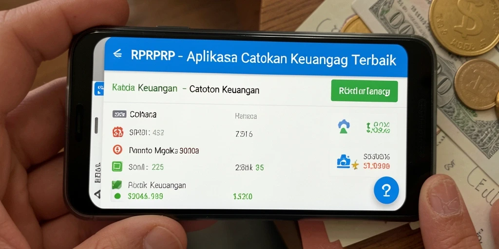 Antarmuka RPRPRP yang jelas dan fungsional untuk Catatan Keuangan.
