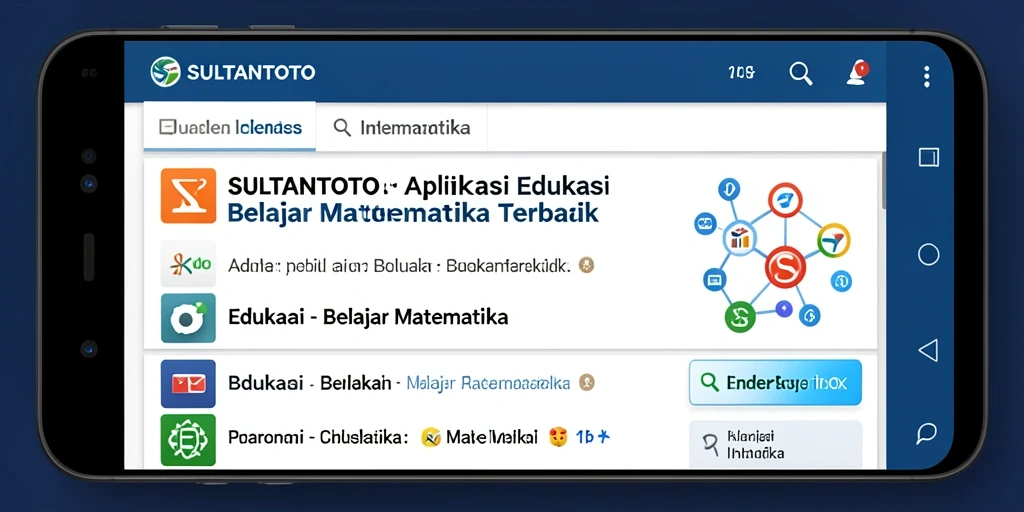 Antarmuka SULTANTOTO yang menarik untuk belajar matematika.
