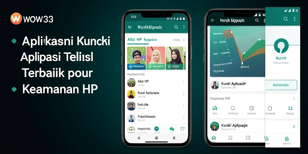 Tampilan antarmuka WOW33 yang intuitif untuk penguncian aplikasi.